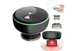 Dyroe Schröpfgerät Elektrisch Infrarot, Intelligentes Schröpfen 16 Gängen 3 Modi,Smart Schröpfer, Schröpfmassagegerät mit Fernbedienung, Smart Cupper Guasha Schmerzlinderung, Körperentgiftung Schwarz