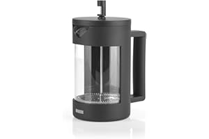 N8WERK Zaparzacz do kawy Midnight Edition French Press | pojemność 800 ml | na 3-5 filiżanek | klasyczna przyjemność picia kawy w domu dzięki pełnemu aromatowi | filtr ze stali nierdzewnej