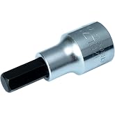 İzeltaş 1107061106 1/4" Allen U&ccedil;lu Lokma Anahtar, Krom, 6 mm