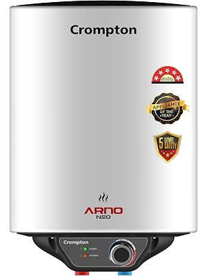 Crompton Arno Neo 15-L 5 Star Rated Storage Water Heater (Geyser) with Advanced 3 Level Safety, National Energy Conservation Award Winner 2023