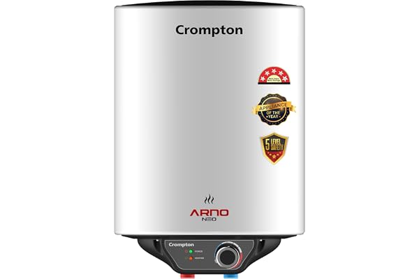 Crompton Arno Neo 15-L 5 Star Rated Storage Water Heater (Geyser) with Advanced 3 Level Safety, National Energy Conservation