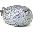 Aideal Osaka Blob Seal Plush Pillow Toy Soft Hugging Pillow Stuffed Animal Toy Doll Gifts for Kids and Adults(Grey,16-inches)