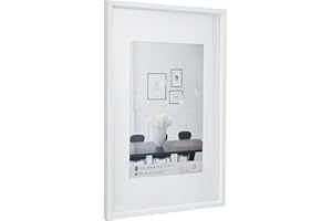 walther design ramka na zdjęcia biała 30 x 45 cm z passe-partout, ramka z tworzywa sztucznego Steel Style ES045W
