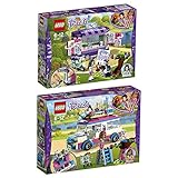  Lego Friends Freizeitpark 2er Set 41332 41333 Emmas rollender Kunstkiosk + Olivias Rettungsfahrzeug