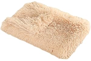 GUOCU Fluffy Copertine per Cani Coperta per Gatti Lavabile Soffice Coperta Cane Morbido Caldo Animali Domestici Doppia Faccia Tappeto Adatta per Maggior Parte Dei Cani O Gatti,Champagne,56×36cm