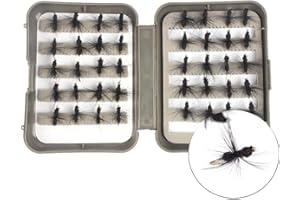 NEWSHOT Fly Fishing Flies, 40 Dry Fly Ant Lures Kit with Box for Trout Chub