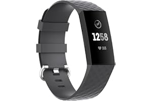 Ainiv Zapasowy pasek kompatybilny z Fitbit Charge 3 Strap / Fitbit Charge 4, regulowany silikonowy pasek do zegarka dla kobiet mężczyzn, akcesoria do zegarków sportowy pasek na nadgarstek do Fitbit
