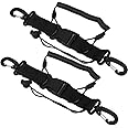 PAIKIUU Scuba Diving Lanyard with Scuba Diving Clips, 2 Pack Diving Hand Straps Diving Spiral Cable Retractable Spring Cord Diving Accessories with Carabiner Quick Release Buckle for Cameras and Dive