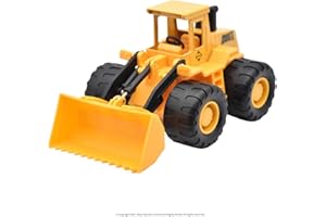 Mighty Wheels Steel Front Loader Truck - Free-wheeling Excavator with Movable Scoop - Durable Steel and Plastic Digger - Construction Toy for 3+ Year Olds