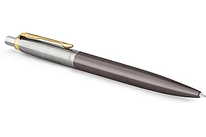 PARKER Bolígrafo Jotter XL | lacado gris con adornos dorados | punta media | estuche de regalo