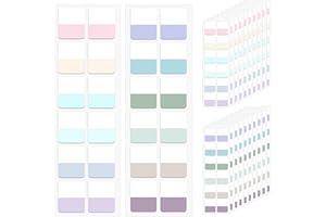 HUSALSEA 120 Stück Kleberegisterkarten, Bürobedarf Klebezettel Tabs, Seitenmarker für wichtige Punkte beim Lernen, Ideal für Büro, Dokumente, Bücher, Tagebuch, Wieerholt Klebbar, Rückstandsfrei