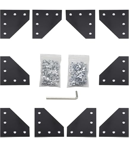 IMETRX 8 stks 3030 Aluminium Extrusie Joint Plate Connector Hoek L Beugel 3030 V Slot Hardware