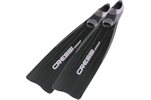 Cressi Unisex-Adult Gara 2000 HF Fins Płetwy do nurkowania i pływania ,Czarny ,44/45 ,BH115044