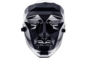 COSTUMED 4 in 1 – Squid Game Set per adulti per carnevale e Halloween – Costume con tuta & fucile e maschera – (170 – 190 cm) 2XL