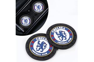 TSSYOKDO Car Coaster, 2PCS Silicone Non-Slip Auto Cup Holder Insert Coaster for Chelsea Football Fans, Unisex Car Cup Mat