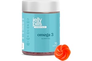 Jelly Pills Oméga-3 Végan (DHA d’Algues) & Vitamines B – 70 Gummies Goût Orange – Sans Sucres Ajoutés – Formule 100% Végétale pour Énergie, Concentration & Bien-Être
