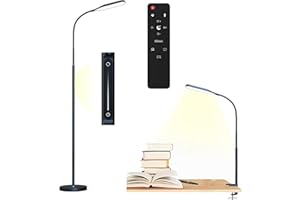 anyts Ściemnialna lampa podłogowa LED z 3 zastosowaniami jako lampa biurkowa / lampa podłogowa / lampa architektowa z klipsem