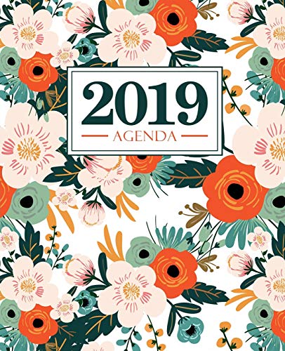 Download Agenda 2019: 19x23cm : Agenda 2019 semainier : fleurs roses orange et vertes sur blanc 6125 Download Agenda 2019: 19x23cm : Agenda 2019 semainier : fleurs roses orange et vertes sur blanc 6125
