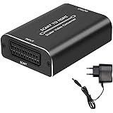 AMANKA Convertisseur Péritel vers HDMI 1080P SCART vers HDMI Adaptateur Vidéo Audio Adaptateur Compatible 720P/1080@60HZ pour