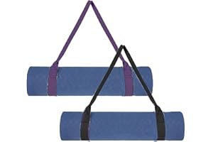IUHRIE 2 Stück Tragegurt Yogamatte,Verstellbare Yoga Gurt,Yogagurt,Baumwolle Yogamattenriemen Yogamatten Halteband,Strap,für Tragen,Verstauen und Organisieren von Gymnastikmatte,Sportmatte Aller Größen