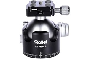 Rollei T7S Markt II Trépied Professionnel 360° avec Friction Capacité de Charge 26 kg Balance pour panoramique et 2 Niveaux à Bulle Compatible avec Acra Swiss Plaque de dégagement Rapide
