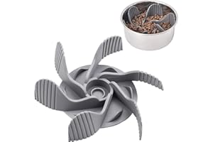 CHENEVER Slow Feeder per Ciotole per Cani, Accessorio per Cani Mangiare Lentamente, Anti-divorare, Inserto di Ciotola Cane, Compatibile per Ciotole per Cani Normali e Rialzate (Grigio)