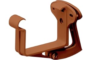 INEFA Staffa per grondaia regolabile, grondaia a scatola NW 68, 1 pezzo, marrone supporto per grondaia, accessori per grondaie pvc, montaggio facile, Made in Germany
