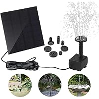 Vivibel Solar Springbrunnen, Solar Wasserpumpe Solar Teichpumpe, Solar Schwimmender Fontäne Pumpe mit 6 Fontänenstile…