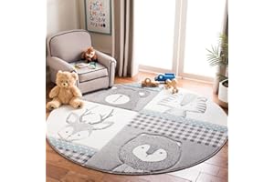 MOSHOINOT Tapis Lavables pour Chambre d'enfant Rond Tapis de Zone pour Chambre de bébé Duveteux Tapis pour Enfants pour Salon Grands Tapis de Jeu Enfant Bebe Tapis de décoration Tapis de Mode 100 cm