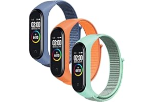 Keecuty Cinturino in Nylon per Xiaomi Mi Band 6/5/4/3 Cinturino in Nylon Regolabile Cinturino di Ricambio Compatibile XiaomiMi Band 6/5/4/3 per Donna Uomo