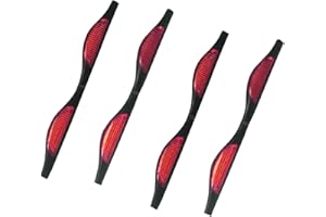 Luvodi 4 Pack Car Door Protectors Bump Stop Edge Guard Strip Dent Reflectors Clip On Rear Front Door Scratches Protection (Red)