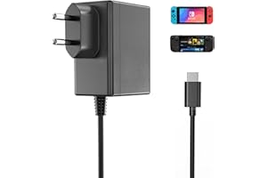 ANXIN 45W Switch GaN Netzteil mit 1.8M Switch Ladekabel Kompatibel mit Nintendo/Lite/OLED/Deck Dock/Pro Controller Unterstützt TV Modus