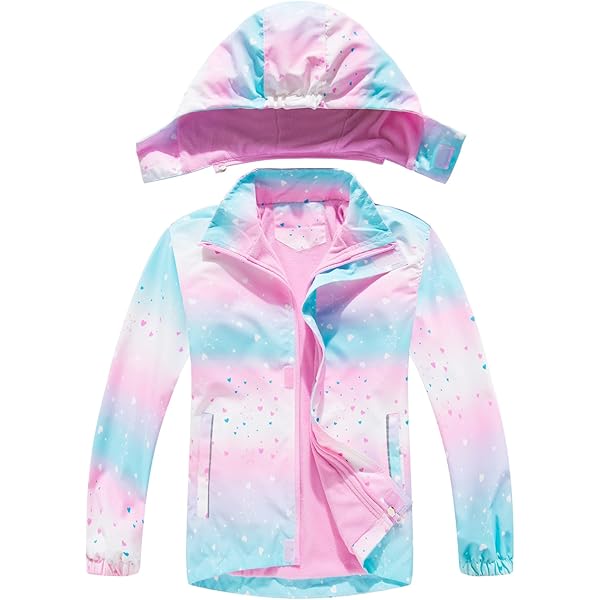 AYSDSKI Teenager Regenjacke Lang - Winddicht & Wasserabweisend, 5-16 Jahre
