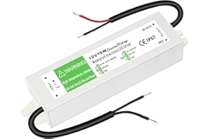 HNCY Trasformatore 220V a 12V 15W, LED Driver Alimentatore 12V 1.25A, Alimentatore Lampada LED Trasformatore AC a DC, IP67 Alimentatores Interruttore, Tensione Costante per MR16 MR11 GU5.3 G4