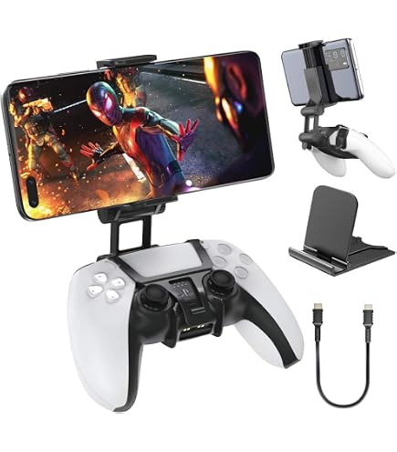 Support Smartphone Pour Manette PS5 DR1TECH - GameGrip5+ - Compatible IPhone/Android