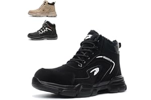 NACKINg Arbeitsschuhe Herren Damen Sicherheitsschuhe Wasserdicht Sicherheitsstiefel Winter Warm Gefüttert Schutzschuhe mit Stahlkappe