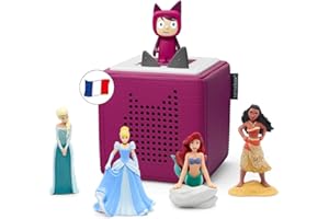 tonies Coffret Toniebox Au Royaume des Princesses Cassis, 4 Figurines Histoire + 1 Figurine Créatif, boîte à Histoire et Musique pour Enfant 3-7 Ans, conteur d'histoire Robuste & Facile à Utiliser