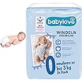 babylove Nappies Premium Extra Soft Size XS Newborn up to 3 kg Pack of 24
