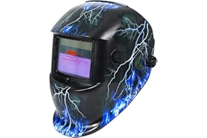 Zorax Auto Darking Welding Helmet (Lightening), Large View, Solar & Battery Powered, Grinding Function, DIN9~13 Shade, Safety Gear