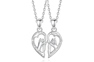 JEXOWIQ 2 Pce Collar Amistad Colgante Conjunto Mejores Amigos para Niñas Regalo de Cumpleaños