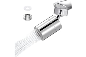 JINYOMFLY Perlatoren für Wasserhähne, Wasserhahn Aufsatz Küche, Luftsprudler Wasserhahn Verlängerung, Sprühkopf Wasserhahn Aufsatz Schwenkbar, Perlator M24/FM22 (Silber)