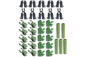 MISNODE Lot de 35 connecteurs réglables pour treillis de plantes, 16 mm, pinces universelles en plastique, 5 types différents de connecteurs en plastique de jardin