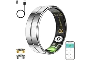 REZITHGER Smart Ring for Women Men,Chritmas Gifts for Women Men Him Her,Health & Activity Tracker with Heart Rate,Sleep Monitoring/Blood Oxygen/Motion Tracking,Waterproof & No Subscription Required Silver 11
