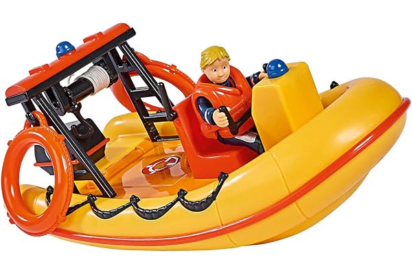 Simba Toys Fireman Sam Neptune Boat Leksaksbil, Flerfärgad