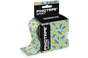 Pinotape Sport – Sensitive Tape – Shooting Star – wodoodporna taśma kinezjologiczna – do skóry wrażliwej – nie zawiera lateksu – duża przyczepność