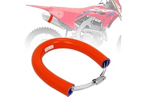 IUVWISN Silenziatore universale per moto può coprire la protezione 90mm-145mm Protezione dell'anello di scarico regolabile per Dirt Pit Bike SX EXC SX-F EXC-F 250 300 450 Arancione