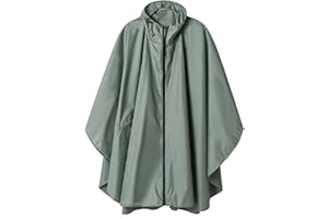 SAPHIROSE PONCHO Regen Poncho Jacke Mantel für Erwachsene mit Kapuze wasserdicht mit Reißverschluss im Freien