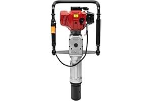 BJTDLLX Pfahlramme 2 Takt Benzin Motor Pfostentreiber 52cc 1900W Tragbarer Benzin-Pfahlramme Upgraded Post Ramme, 55-70mm Hülse, Rammgerät | EU Shipping