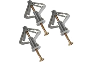 BICMTE Wall Plugs Plasterboard Plugs and Screws 8x50mm,Plasterboard Wall Fixing 50pcs,Anchors Plugs