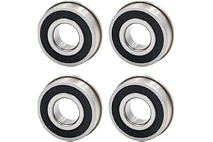 IUSOT 4 Stück F6003 Schubkarre Lager 20x35x11, F6003-20-2RS Kugellager, Flanschlager 20mm für Schubkarren, Sackkarren, Maschinen, Transportfahrzeuge, Industrieanlagen, 3D-Drucker, Drehbänke, Motoren